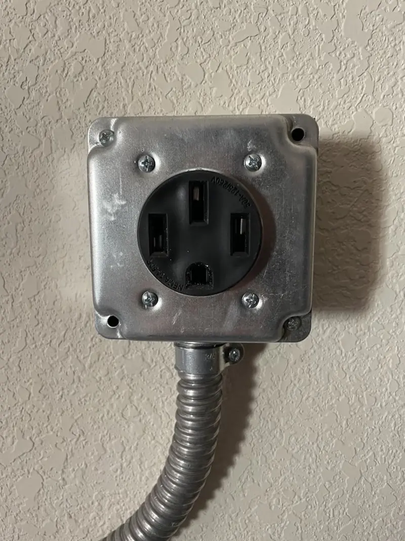 NEMA 14-50 outlet installed for Smart Home Electrical in Zachary