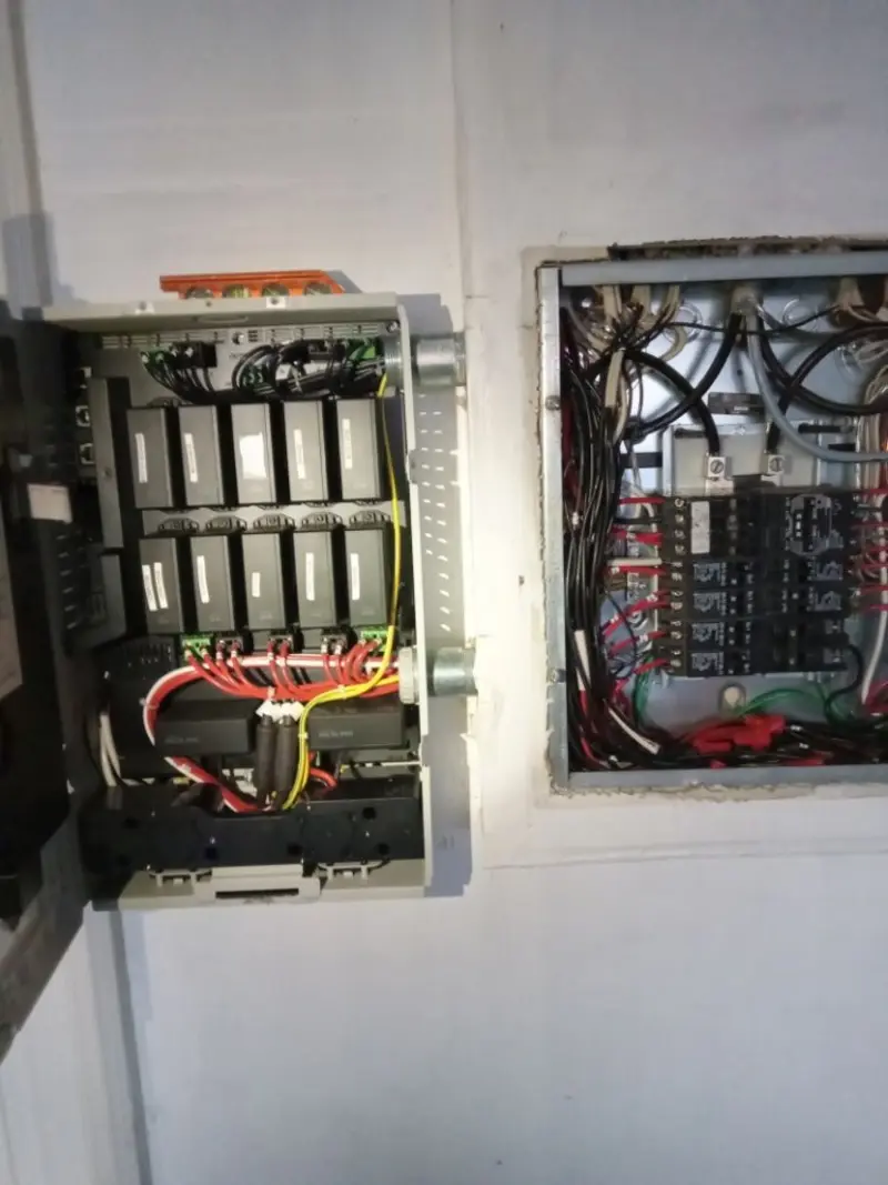Electrical panel upgrade completed for Security Camera Wiring in Zachary
